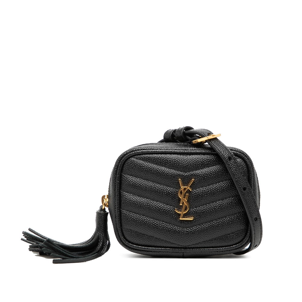 Pre-Loved Saint Laurent Baby Matelasse Grain De Poudre Monogram Lou Camera Bag
